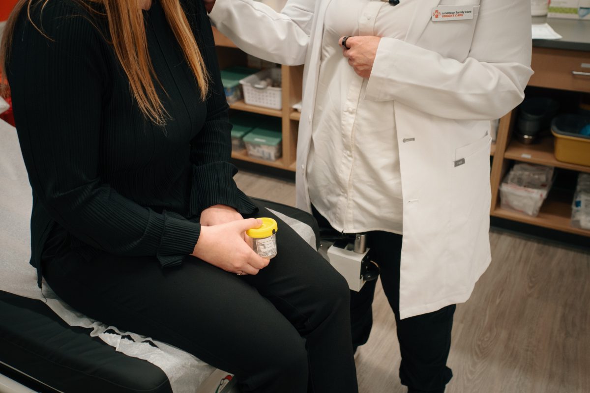 Female Patient Getting Tested for STDs